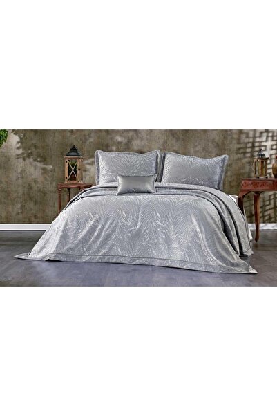 Güzide Çift Kişilik Yatak Örtüsü Bella Duman Mavisi