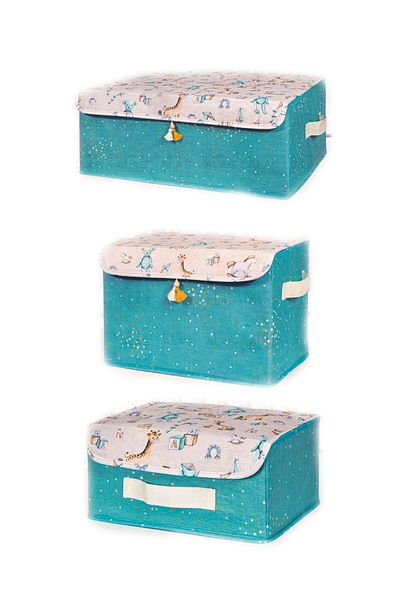 Smyak Baza pentru cameră pentru bebeluși-copil-mini-maxi Cutie de jucării Set de 3