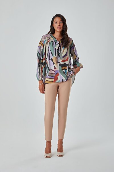 Mizalle Renkli Zebra Tunik