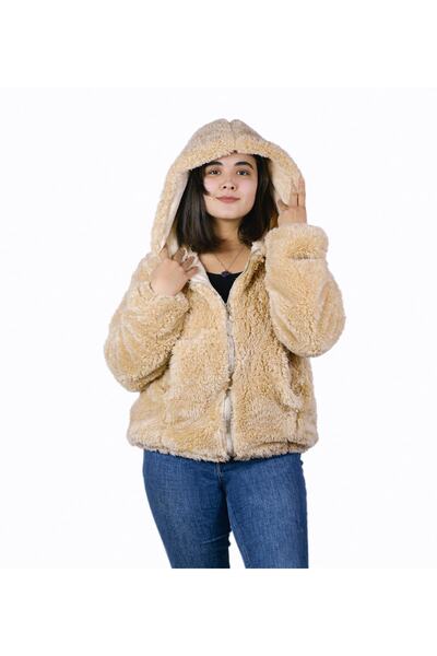 Pababo Oversize Astarlı Peluş Mont Yüksek Kalite