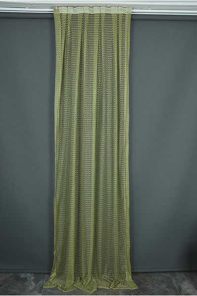 AKÇA TEKSTİL Orchid Model Pistachio Green Color Single Wing Pleated Background Curtain 75*260 Cm