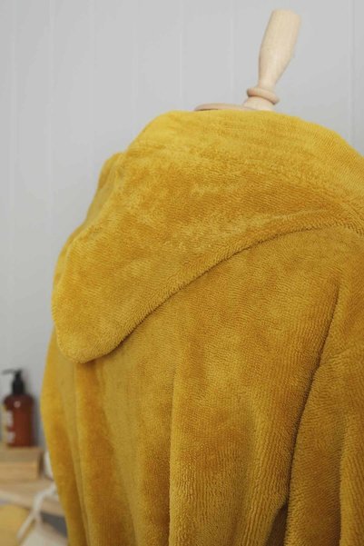 Karaca Home رداء حمام موتو الخردل تريجا L/xl