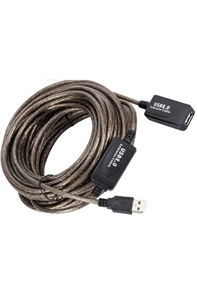 Alfais 5227 Aktif Usb Dişi Erkek Uzatıcı Uzatma Ek Kablosu 15 Metre