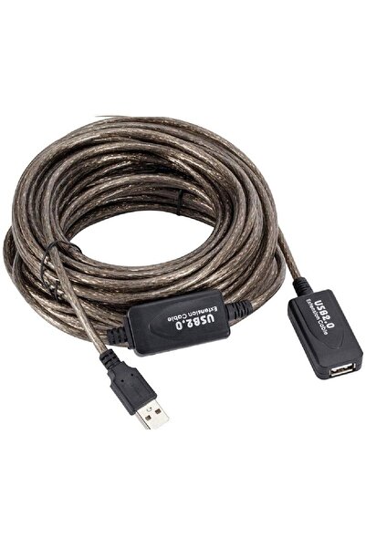 Alfais 5227 Aktif Usb Dişi Erkek Uzatıcı Uzatma Ek Kablosu 15 Metre