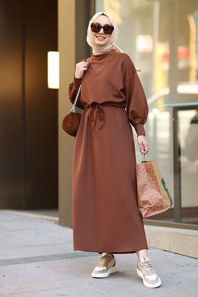Gizce Noa Brown Dress