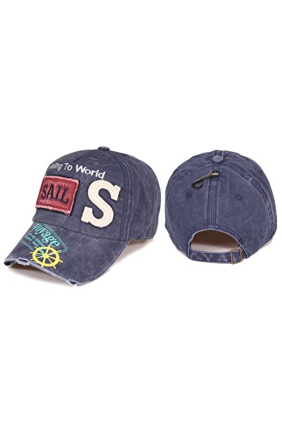 Trucker نموذج الشراع قبعة خمر الأزرق الداكن