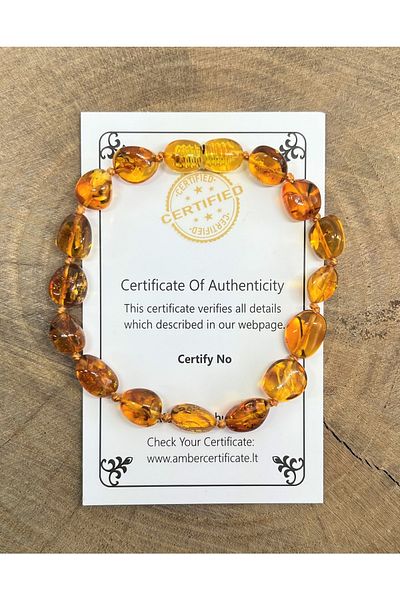 Kotryna Drop Amber Caramel Color Adult Bracelet