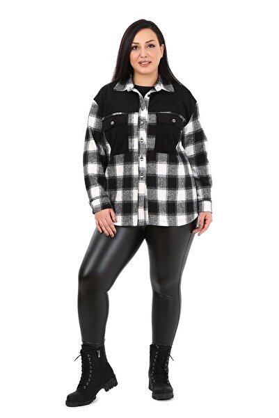 DISENTIS MODEST Cămașă neagră, cu buzunare la piept