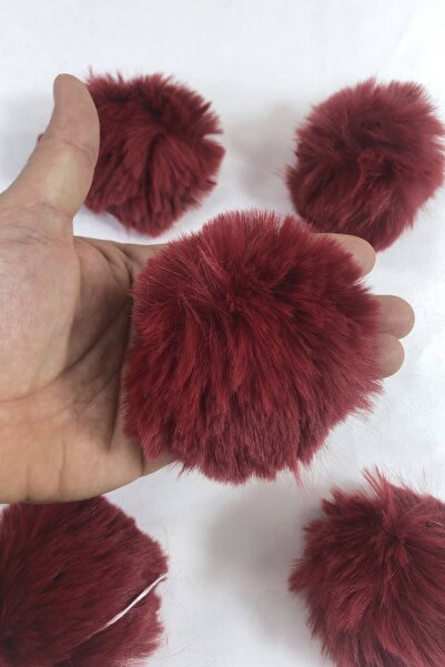 Hobigram Tavşan Tüyü Peluş Ponpon Çanta Ayakkabı Süsleme Tüyü Kırmızı 1 Adet ...