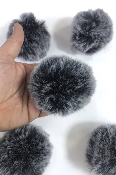 Hobigram Tavşan Tüyü Peluş Ponpon Çanta Ayakkabı Süsleme Tüyü Kırçıllı 1 Adet...