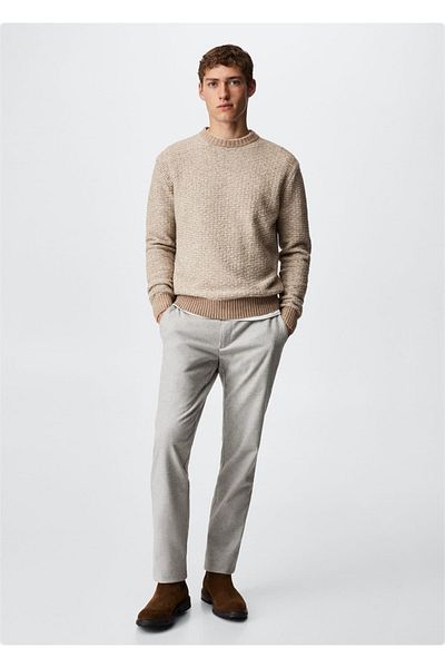 MANGO Man Slim Fit Cotton Trousers