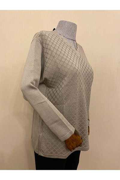 TEK Πλεκτά Mercerized Mother Μπλούζα Πουλόβερ / Sand Beige