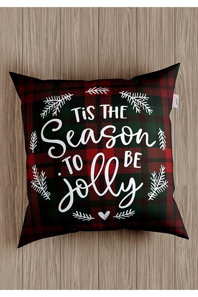 menesahome Christmas Plaid Throw Pillow Cover, Red Plaid Throw Pillow Cover, Plaid Pattern Throw Pillow Cover, Christmas Throw Pillow