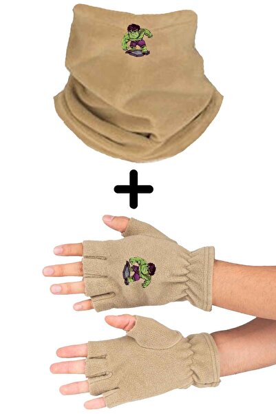 Zeron Tasarım Hulk Sand Cut Mănuși Gât Guler Set de 2 Polar Bll3357