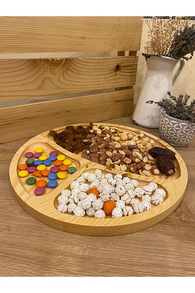 BERRY 's 3 Bolmeli Round Wooden Cerezlik