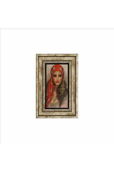 BAKSEPETE Turkish Girl Printed Natural Stone Painting 20Cmx30Cm Drt-036