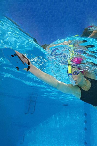 TRENDZONE Orange Adjustable Swimming Hand Flippers 4 Colors with Carrying Bag - Swimming Aid For Sea And Pool