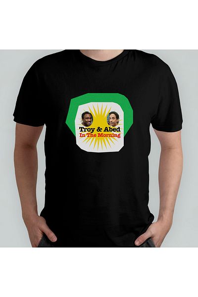 Pixxa Troy And Abed In The Morning - Community 100% Cotton Crew Neck T-shirt Μοντέλο - 2