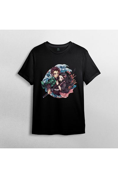 Pixxa Μοντέλο T-shirt Demon Slayer 100% Cotton Crew Neck - 2