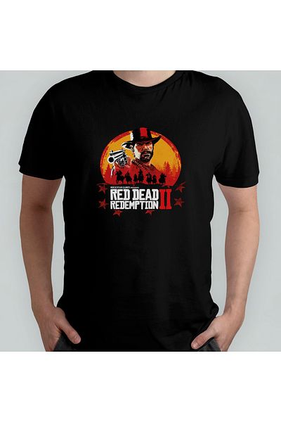 Pixxa Red Dead Redemption 100% Cotton Crew Neck T-shirt Model - 2