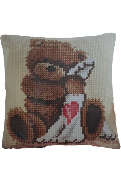 Vervaco Възглавница 1695 14503 Бродирана мечка Аида плат