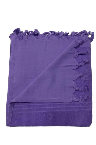 Romans Beach Towel with Tassels Lilac 90x180 Cm