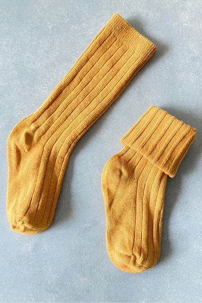 Li Puna Seamless Mustard Knee-Length Baby Socks