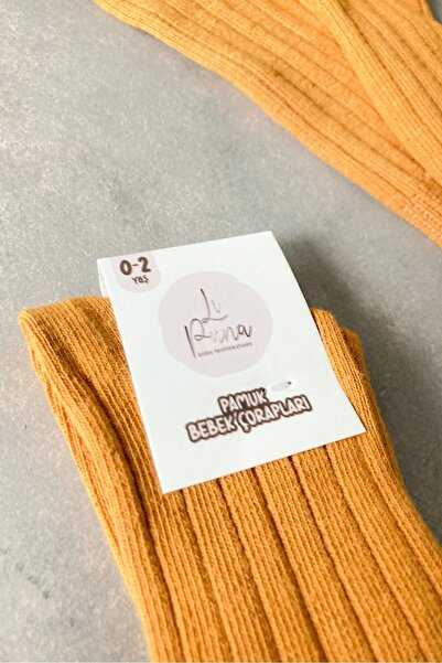 Li Puna Seamless Mustard Knee-Length Baby Socks