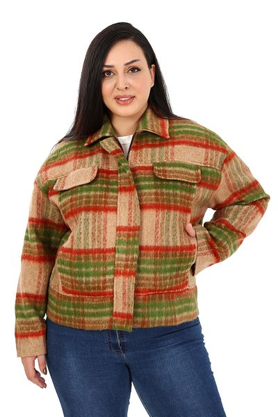 DISENTIS MODEST Stamped Short Mink Coat - Shirt Collar, Zippered and Lined