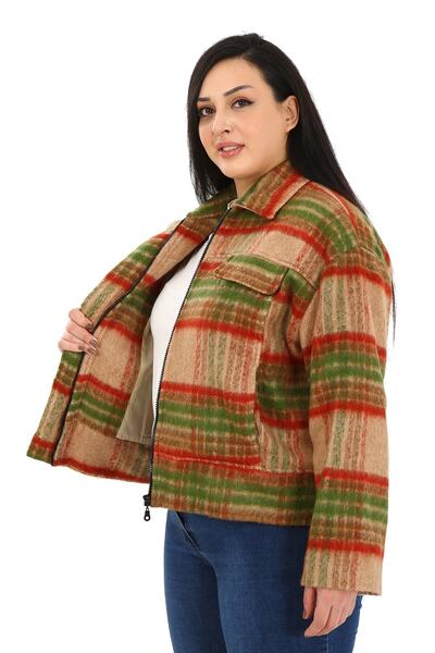 DISENTIS MODEST Stamped Short Mink Coat - Shirt Collar, Zippered and Lined