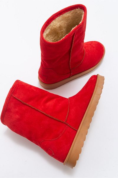 LuviShoes Tiefrote Damenstiefel