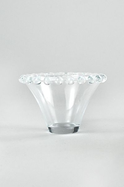 HERITAGE 1 Piece Beaded Edge Glass Sauce Bowl Snack Presentation Bowl Transparent 11x7 Cm Single