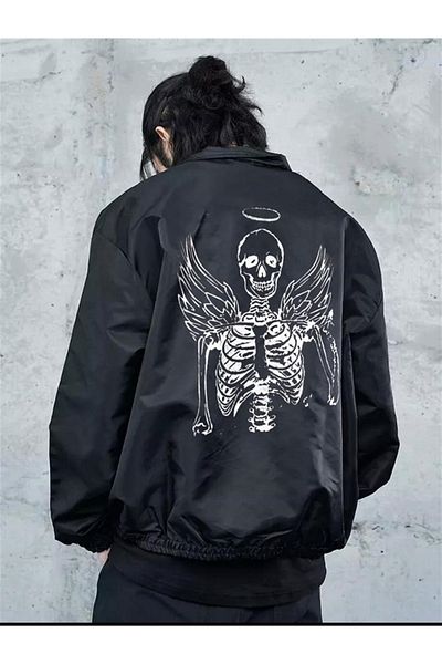 Planet Butik Skelton Love Oversize Seasonal Jacket