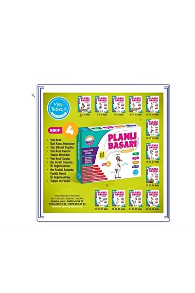Tebeşir Yayınları Mavi 4. Sınıf Planlı Başarı 12 Fasikül Dergi Seti
