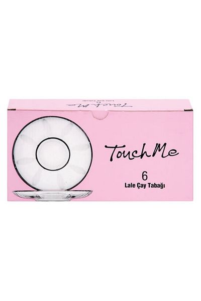 SIGMA GLASS Touch Me(54742) Tulip Tea Plate Set of 6