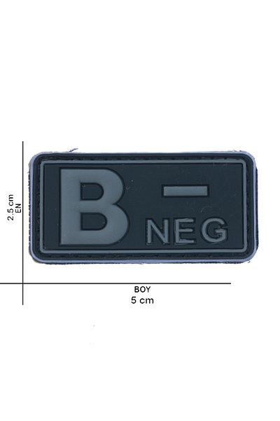 SINGLE SWORD Στρατιωτική σιλικόνη Peç Blood Type B Rh Negative - Μαύρο