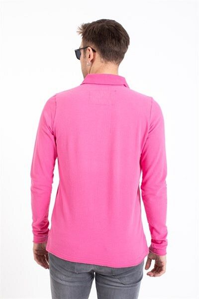 Villager&Son A.s. Μπλουζάκι με στάμπα Polo Neck U-sleeve Pink