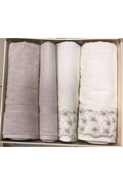 Özdilek Bougainville Best Set Bath Set Cream - Beige