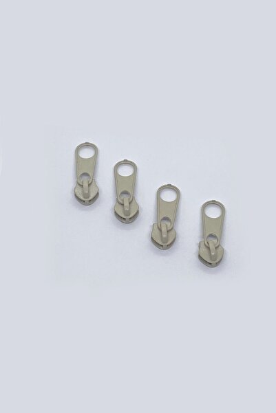 Poshinposh Light Beige Metal Zipper Head (Elci̇k) 65 Pieces
