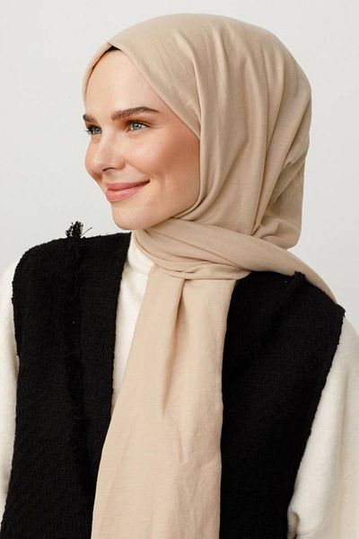 VALORSCARF Γυναικείο σάλι Latte Cotton Kraş