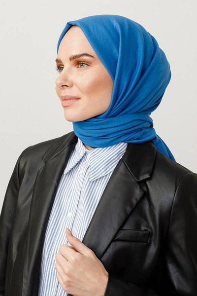 VALORSCARF Βαμβακερό σάλι Indigo μπλε