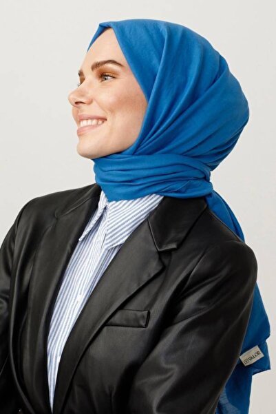 VALORSCARF Βαμβακερό σάλι Indigo μπλε