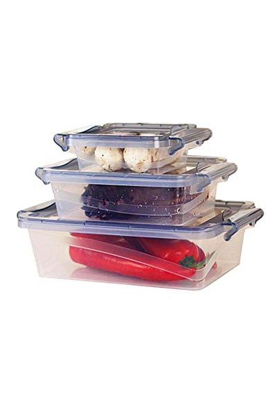 Decobella 81110 3-Piece Lockable Storage Container Set