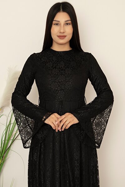 PULLIMM Γυναικείο φόρεμα SiNEM με μανίκια και δαντέλα