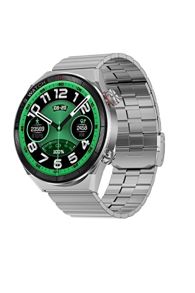 GoMarkt Watch 3 Pro Titanyum Kasa Dt 3 Mate Titanyum Kordonlu Konuşma Özellikli Akıllı Saat