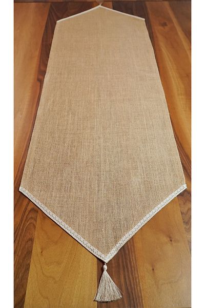 Viemso Triangle Edge Ruched Jute Runner 40x250