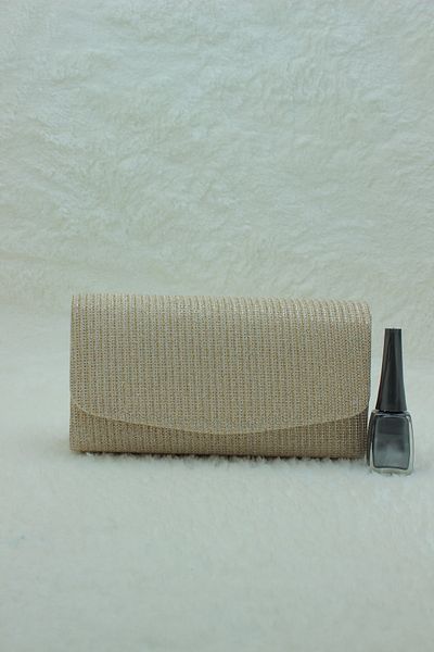 Sh Poly Βραδινό φόρεμα τσάντα Clutch Portfolio με λουράκι ώμου και τσάντα Çupra Gold 2023