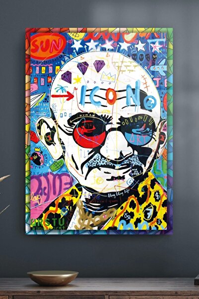 Decovetro Tablou de sticlă Pop Art Gandhi