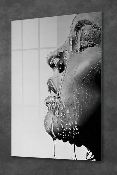 Decovetro Tablou de sticlă Fată neagră