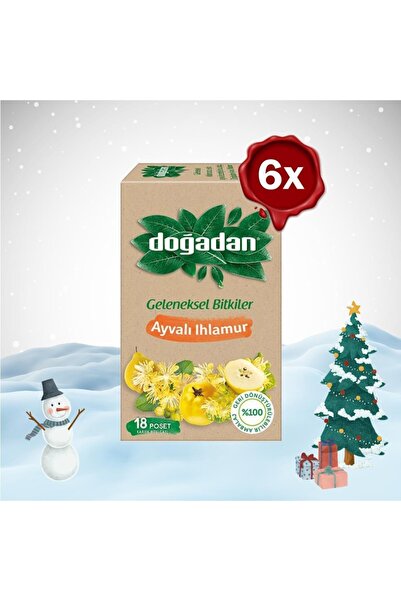 Doğadan باقة عيد الميلاد شاي الزيزفون مع عيار 18 × 6